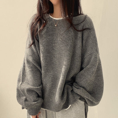 Pull Ample Col Rond Femme