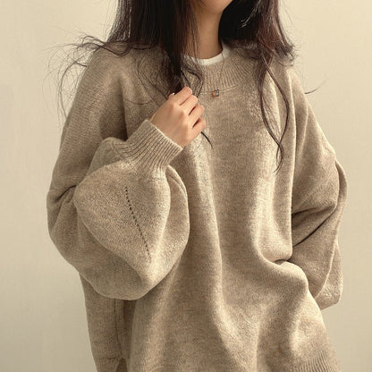 Pull Ample Col Rond Femme